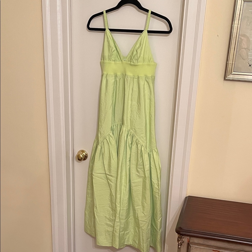 ALC Lime Green Vneck Maxi Dress Size 4